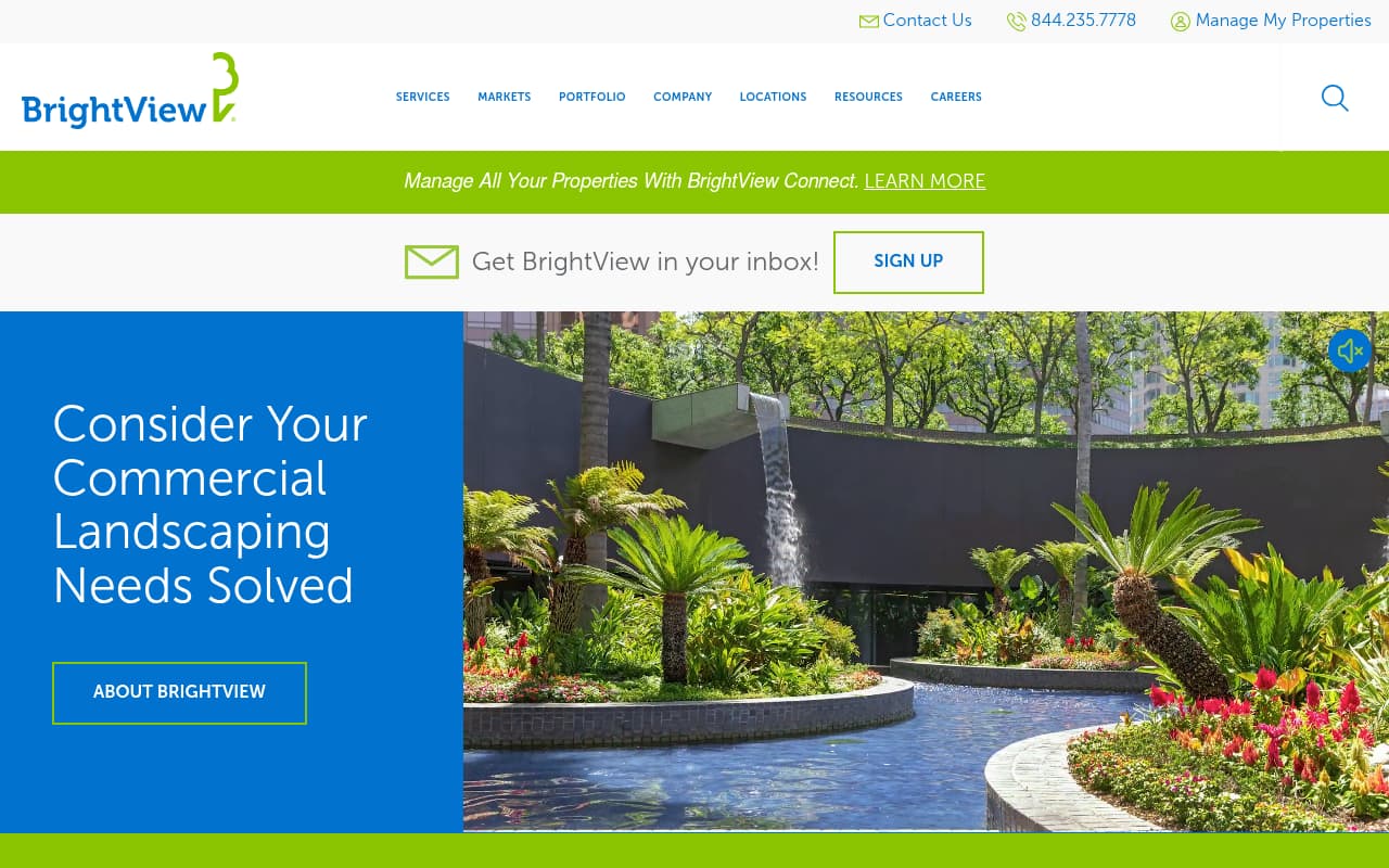 BrightView website screenshot