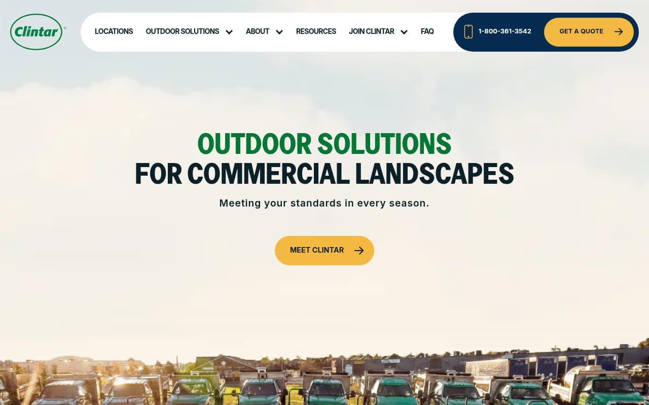 Clintar Groundskeeping website screenshot