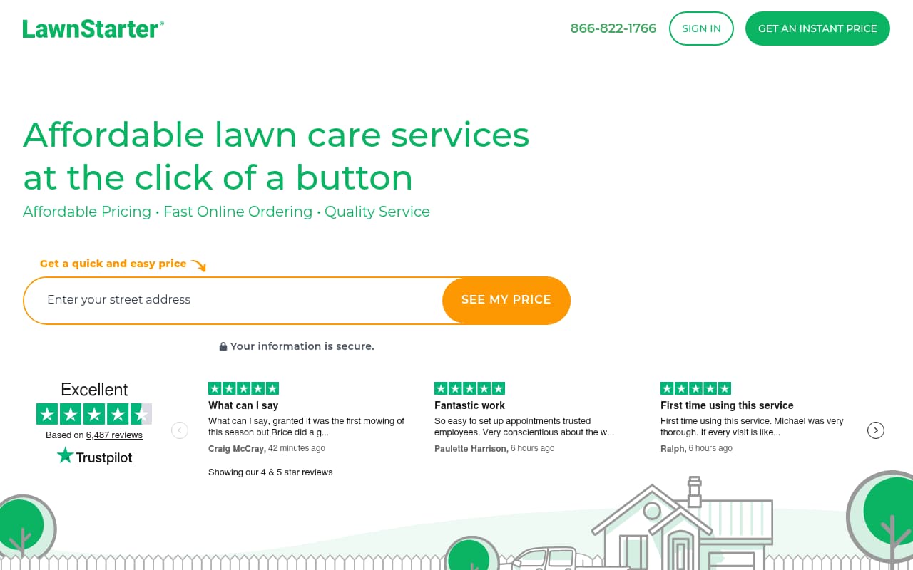 LawnStarter website screenshot