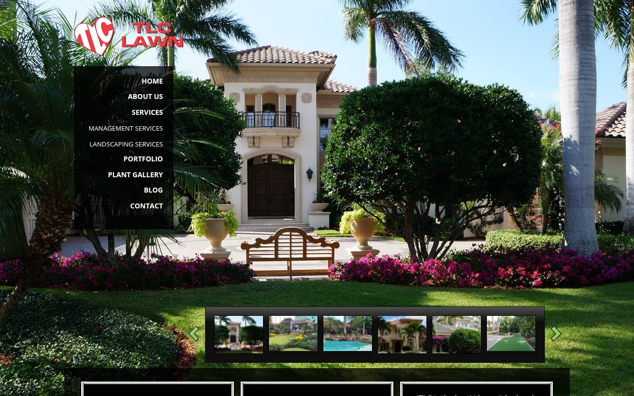 TLC Lawn Care website screenshot