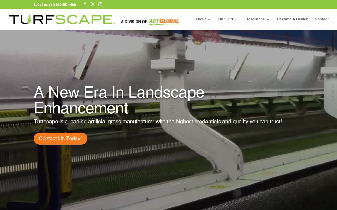 Turfscape website screenshot