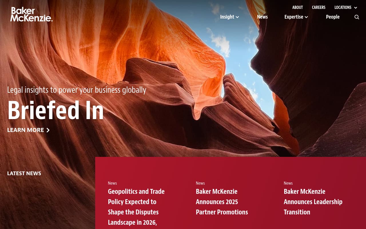 Baker McKenzie website screenshot