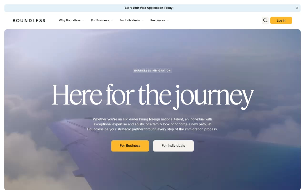 Boundless website screenshot