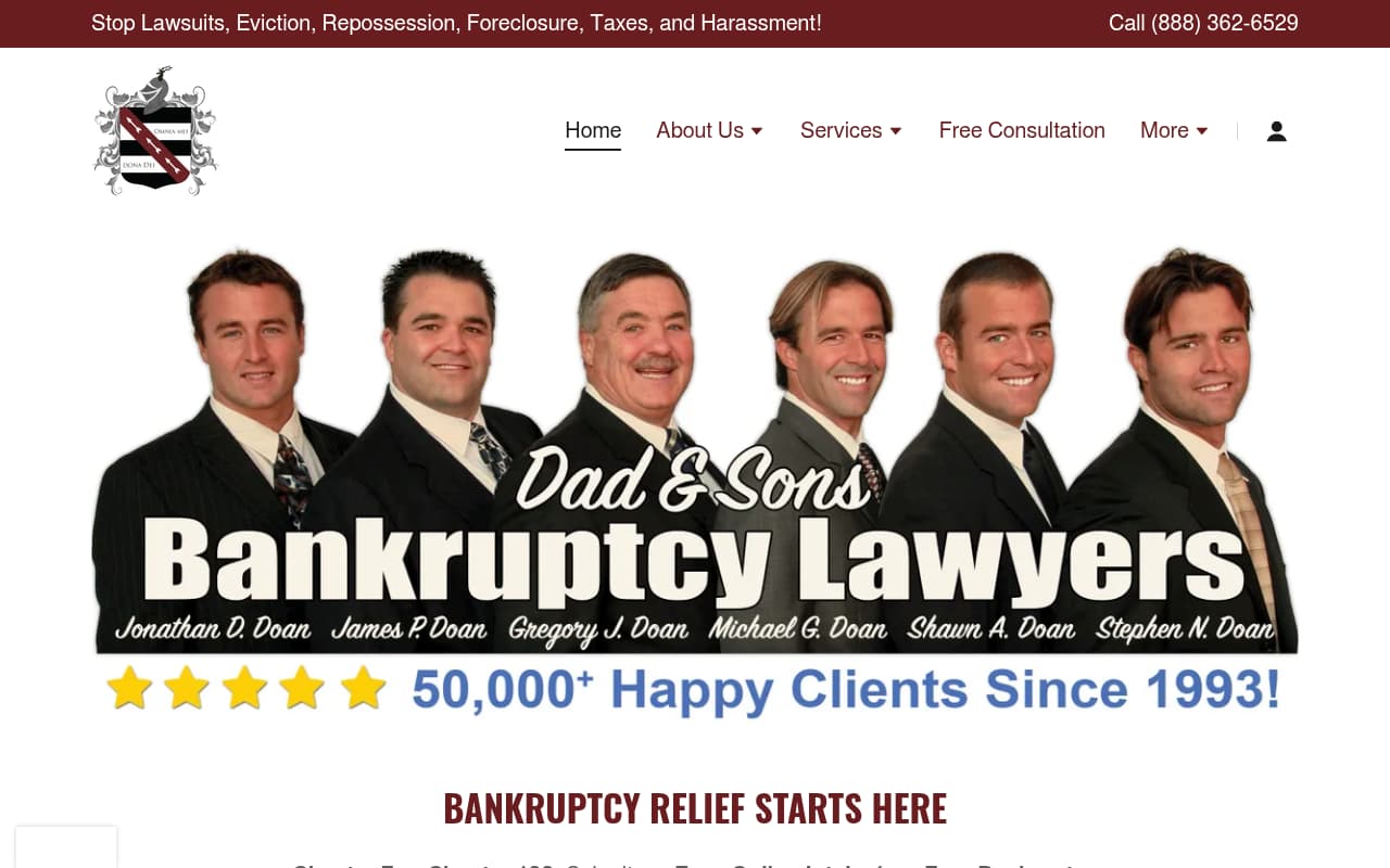 The Doan Law Firm website screenshot