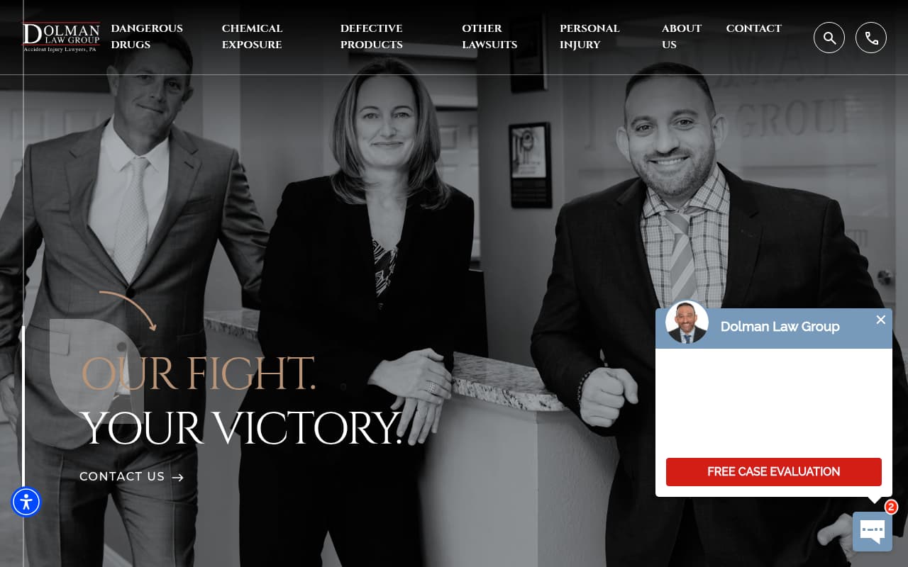 Dolman Law Group website screenshot