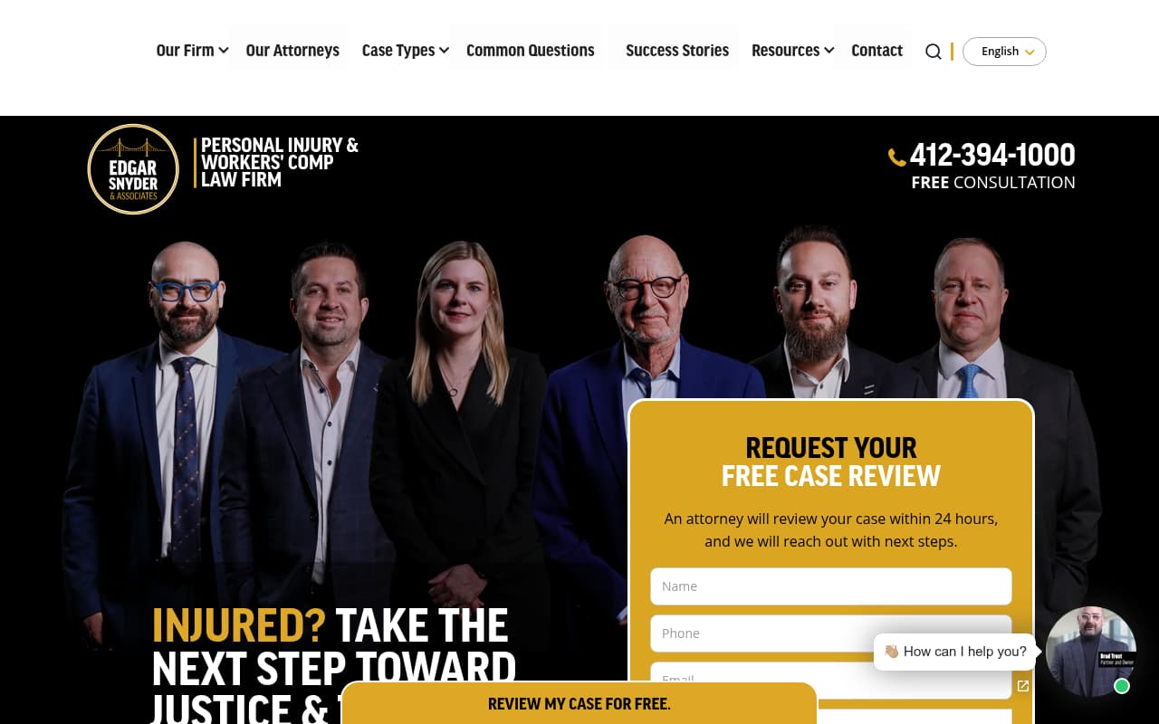 Edgar Snyder & Associates website screenshot