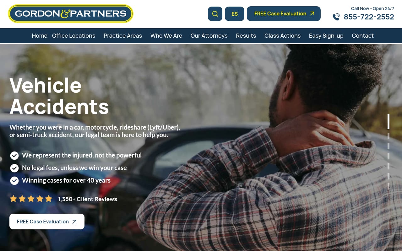 Gordon & Partners website screenshot
