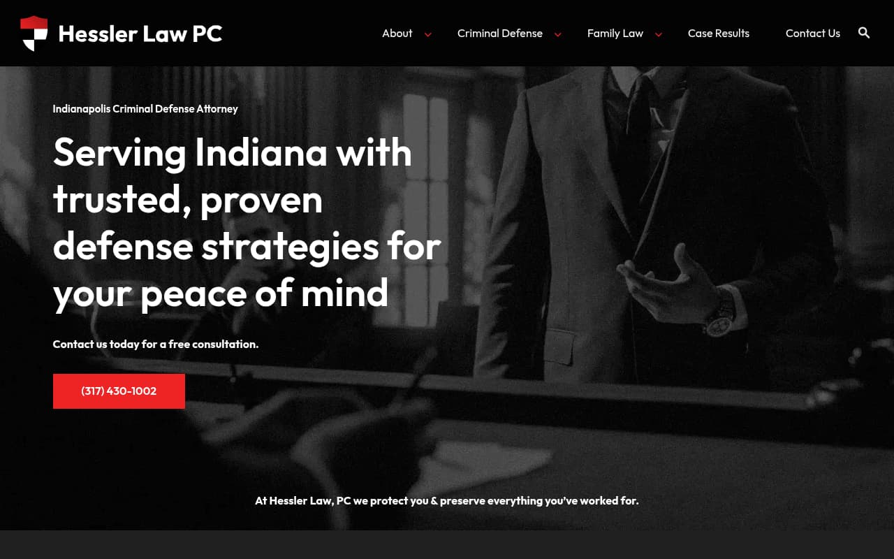 Hessler Law website screenshot