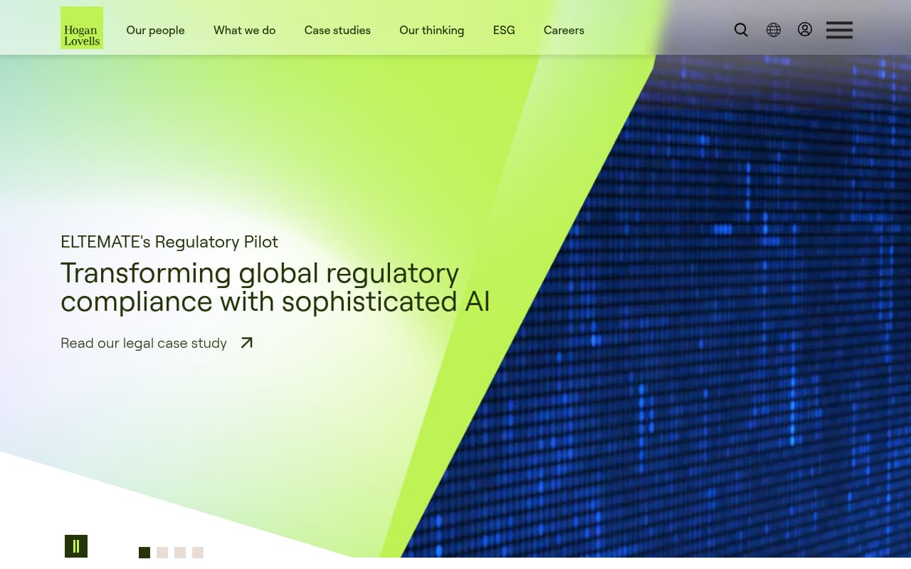Hogan Lovells website screenshot