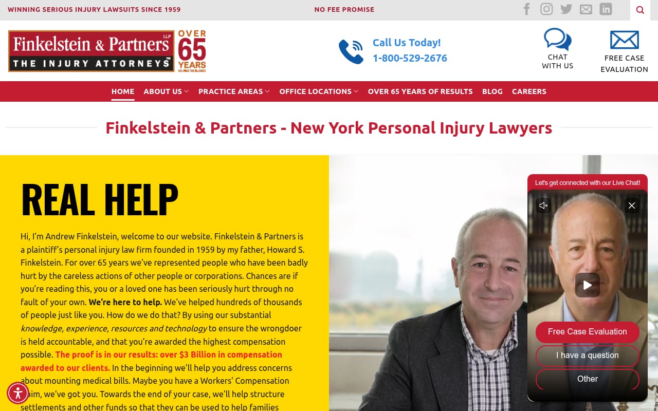 Finkelstein & Partners website screenshot
