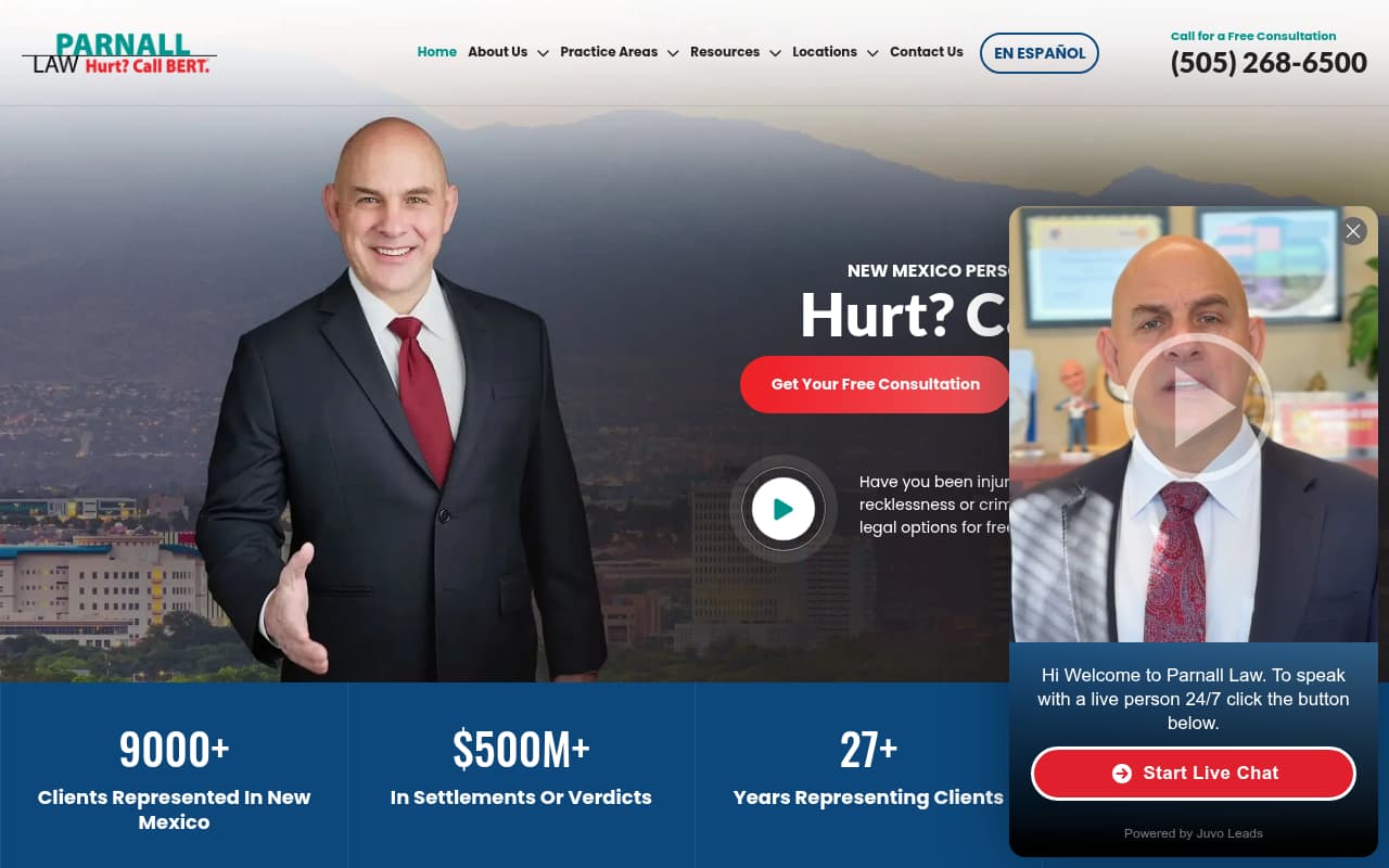 Parnall Law website screenshot