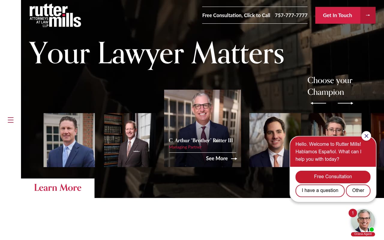 Rutter Mills website screenshot