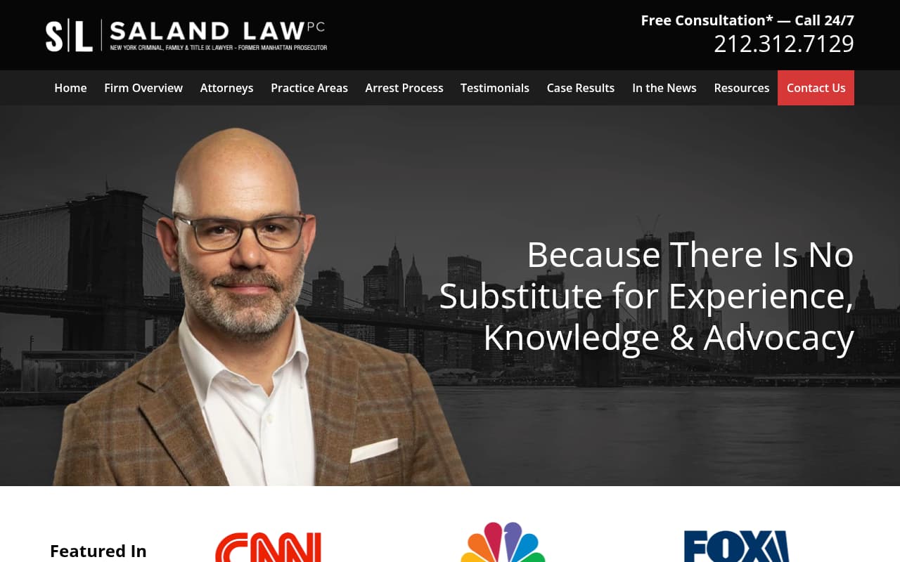 Saland Law website screenshot