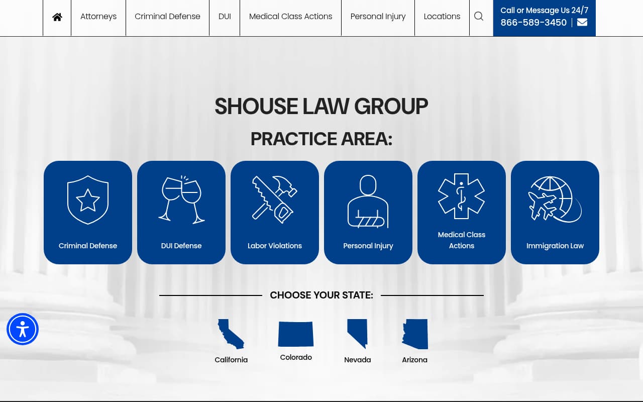 Shouse Law Group website screenshot