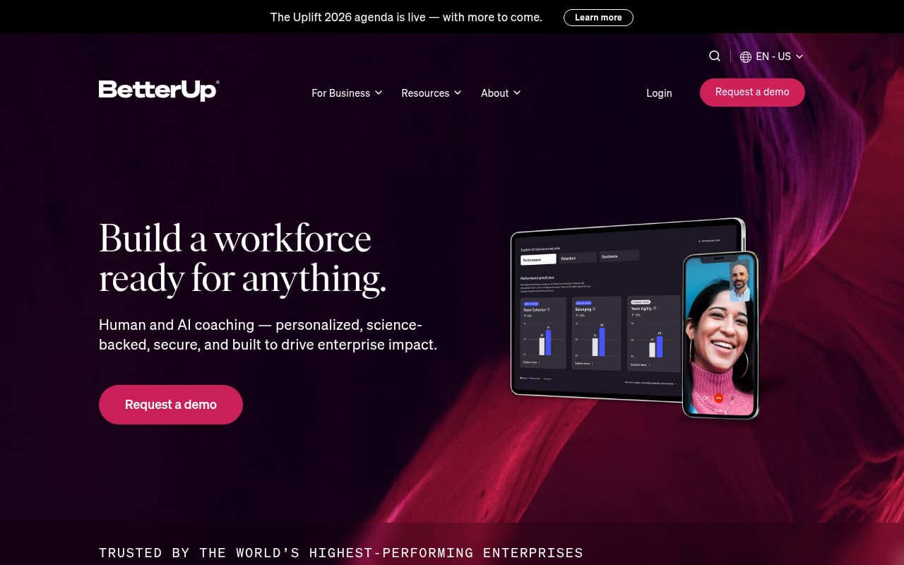 BetterUp website screenshot
