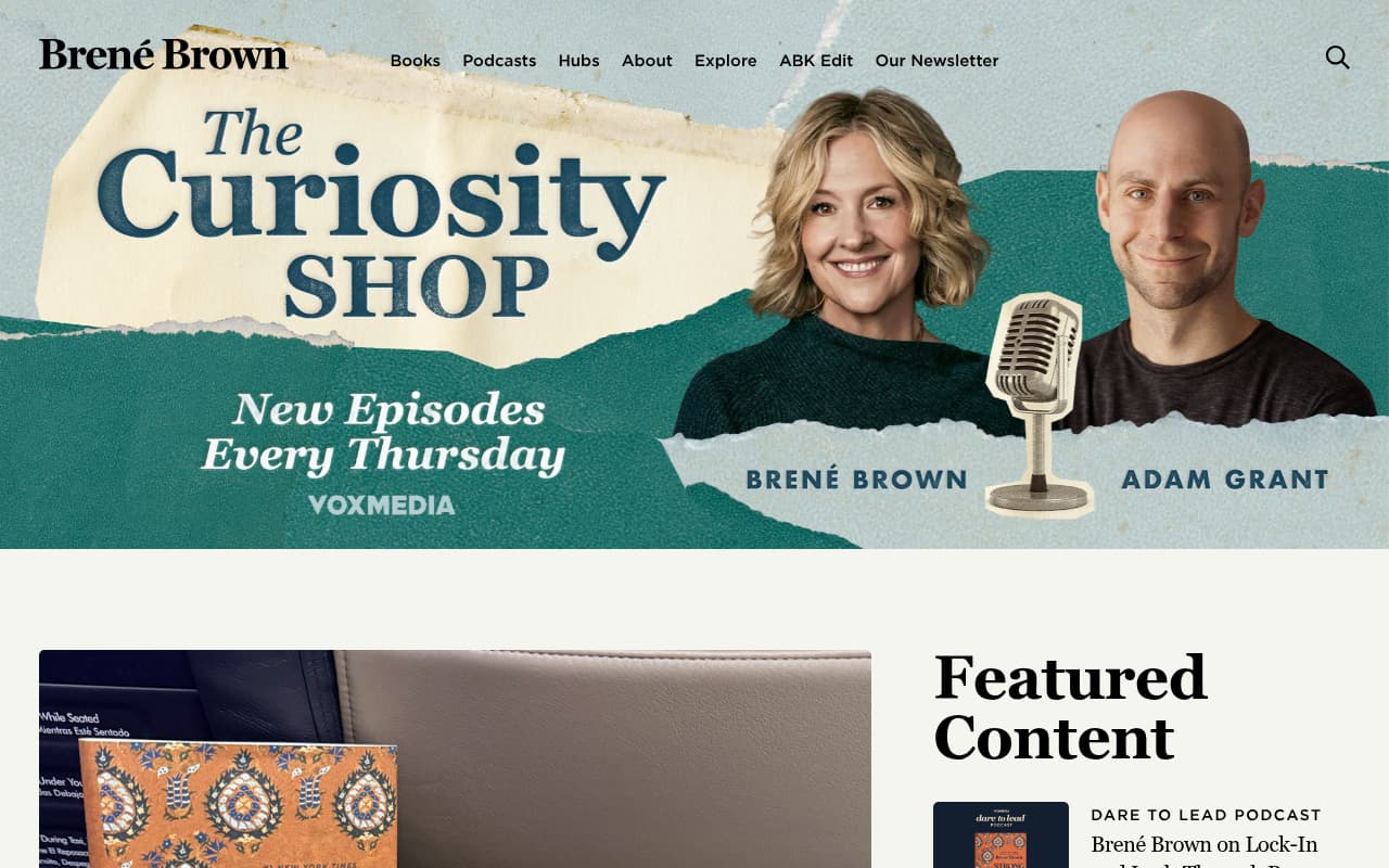 Brené Brown website screenshot
