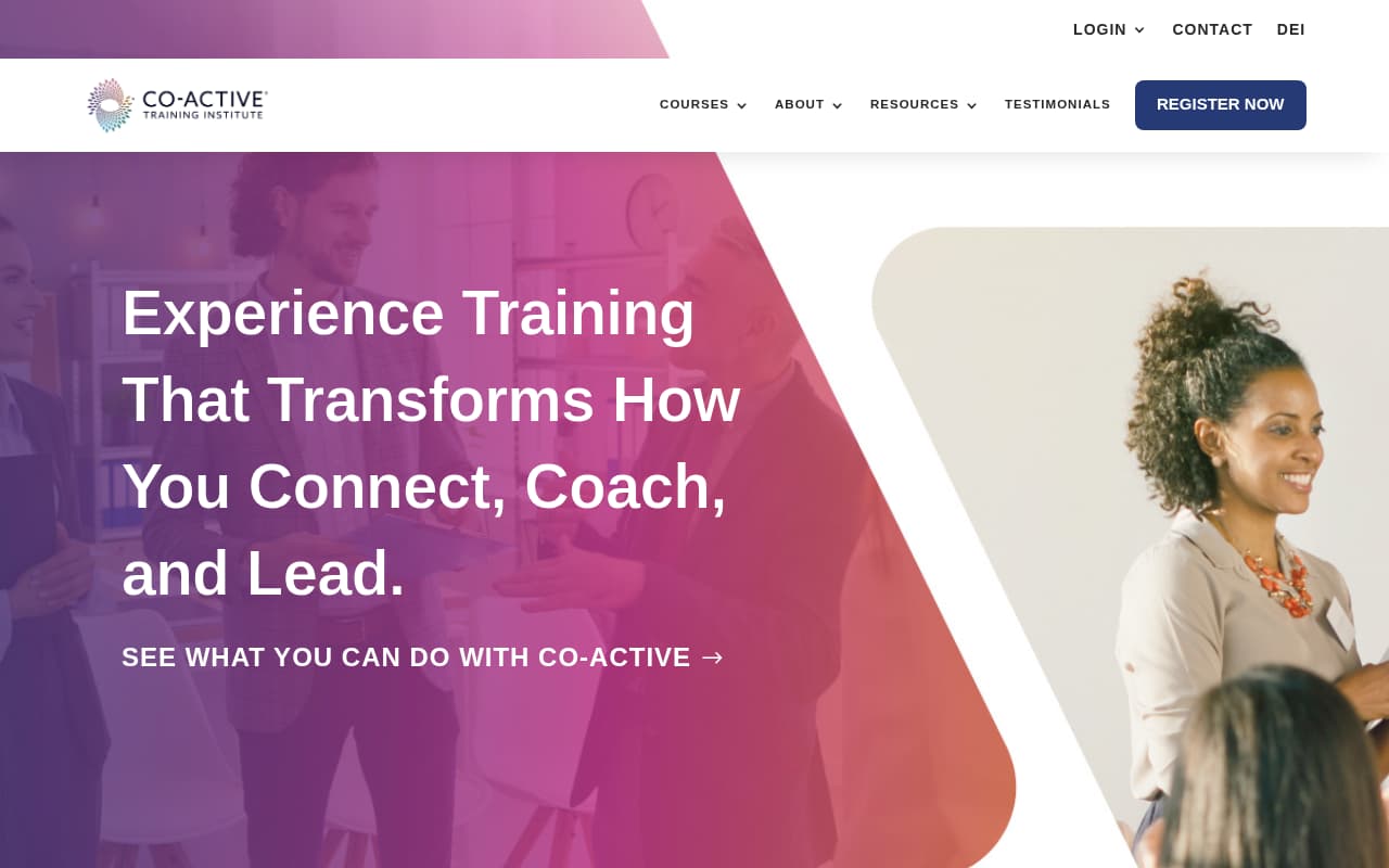 Coactive Training Institute website screenshot