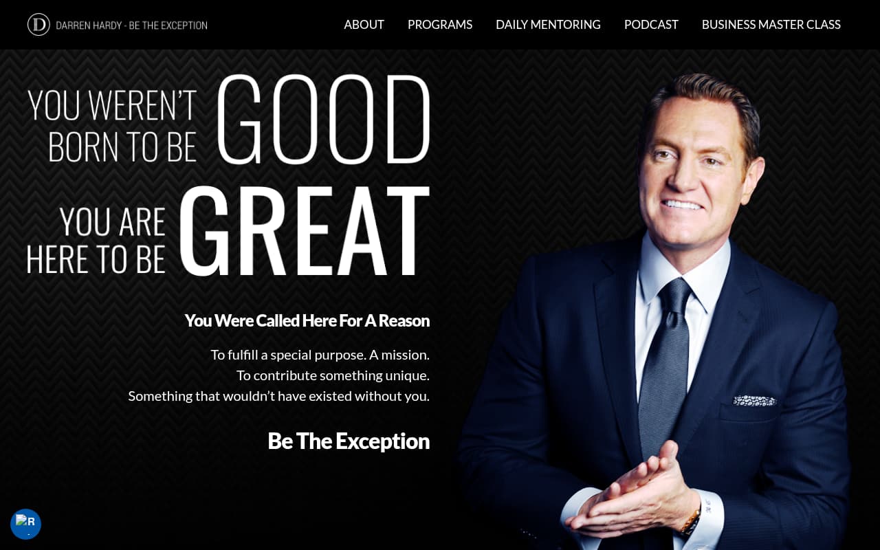 Darren Hardy website screenshot