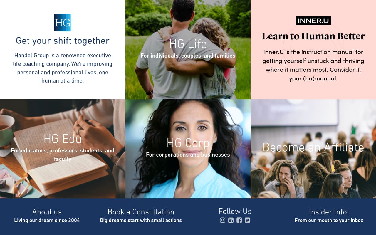The Handel Group website screenshot