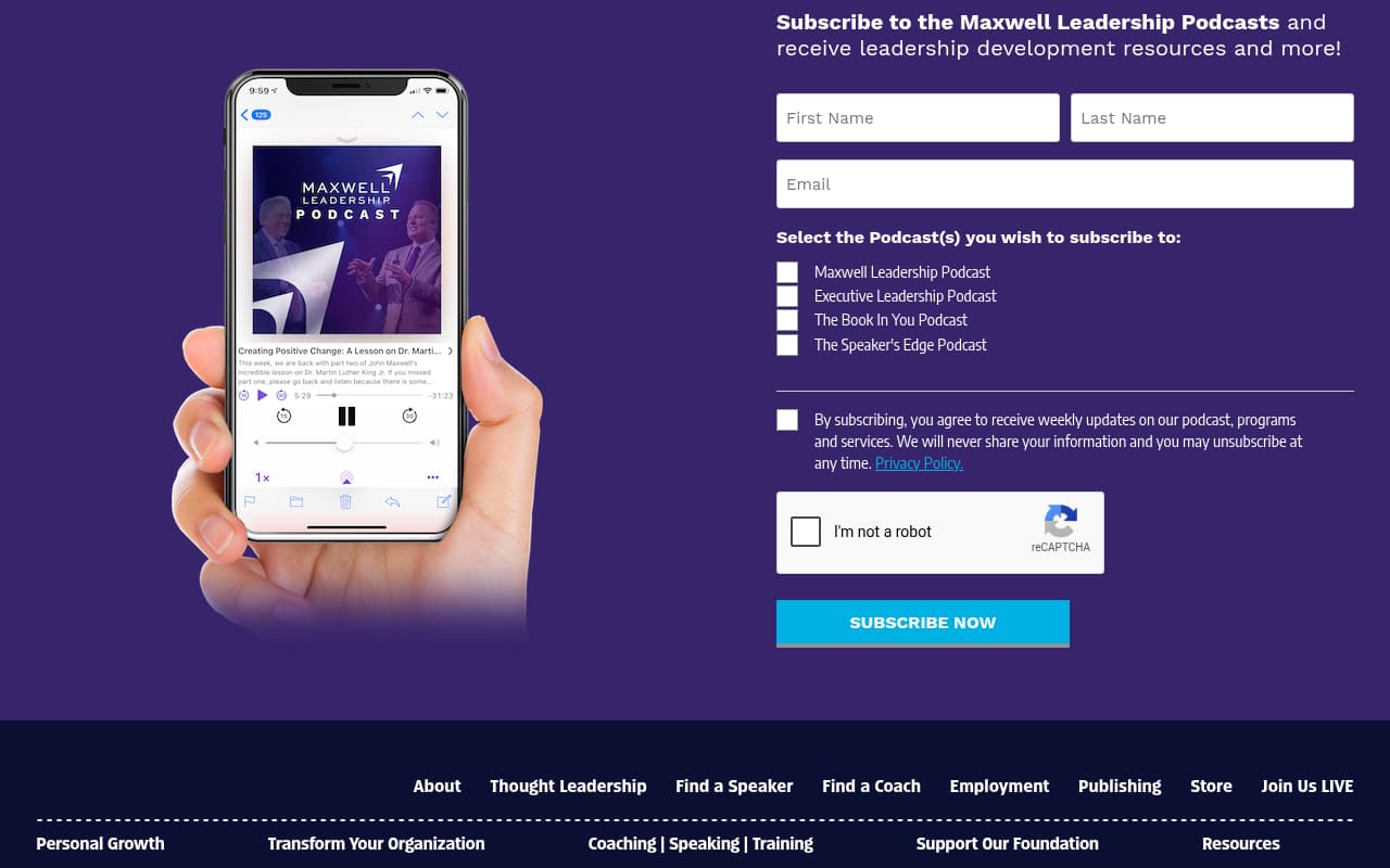 John Maxwell website screenshot