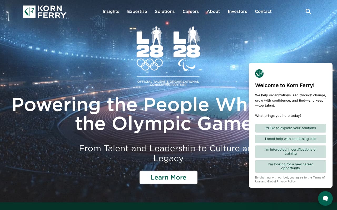 Korn Ferry Leadership website screenshot
