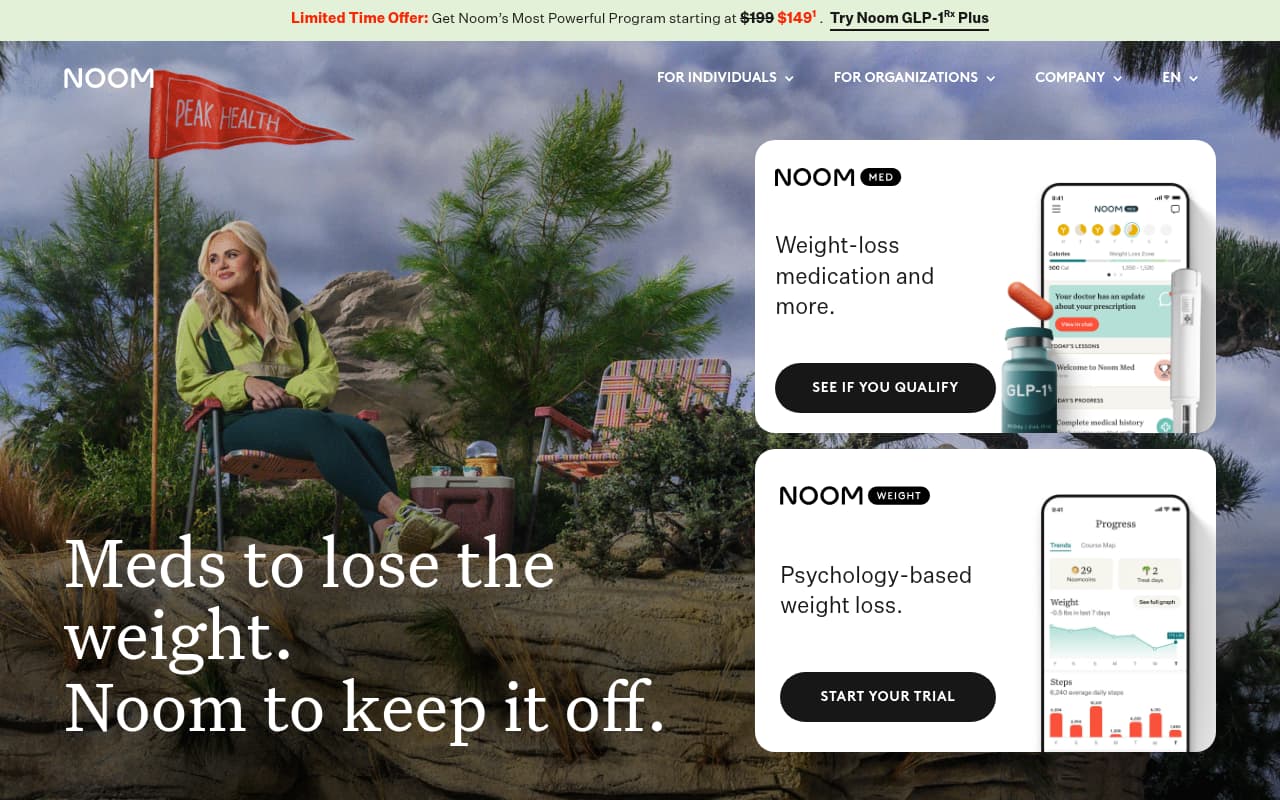 Noom Health website screenshot