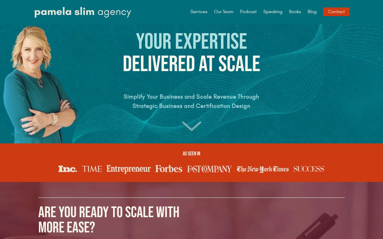 Pamela Slim website screenshot