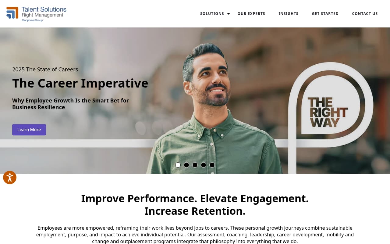 Right Management website screenshot