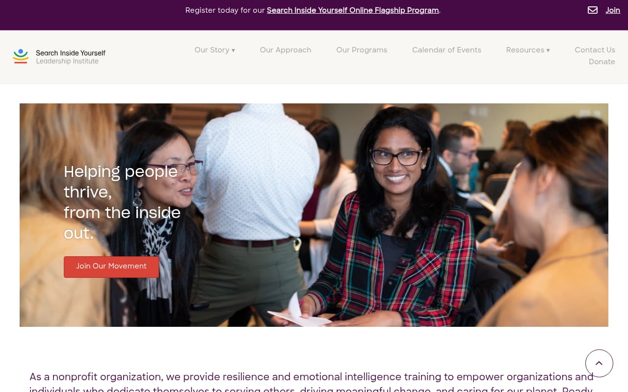 Search Inside Yourself website screenshot