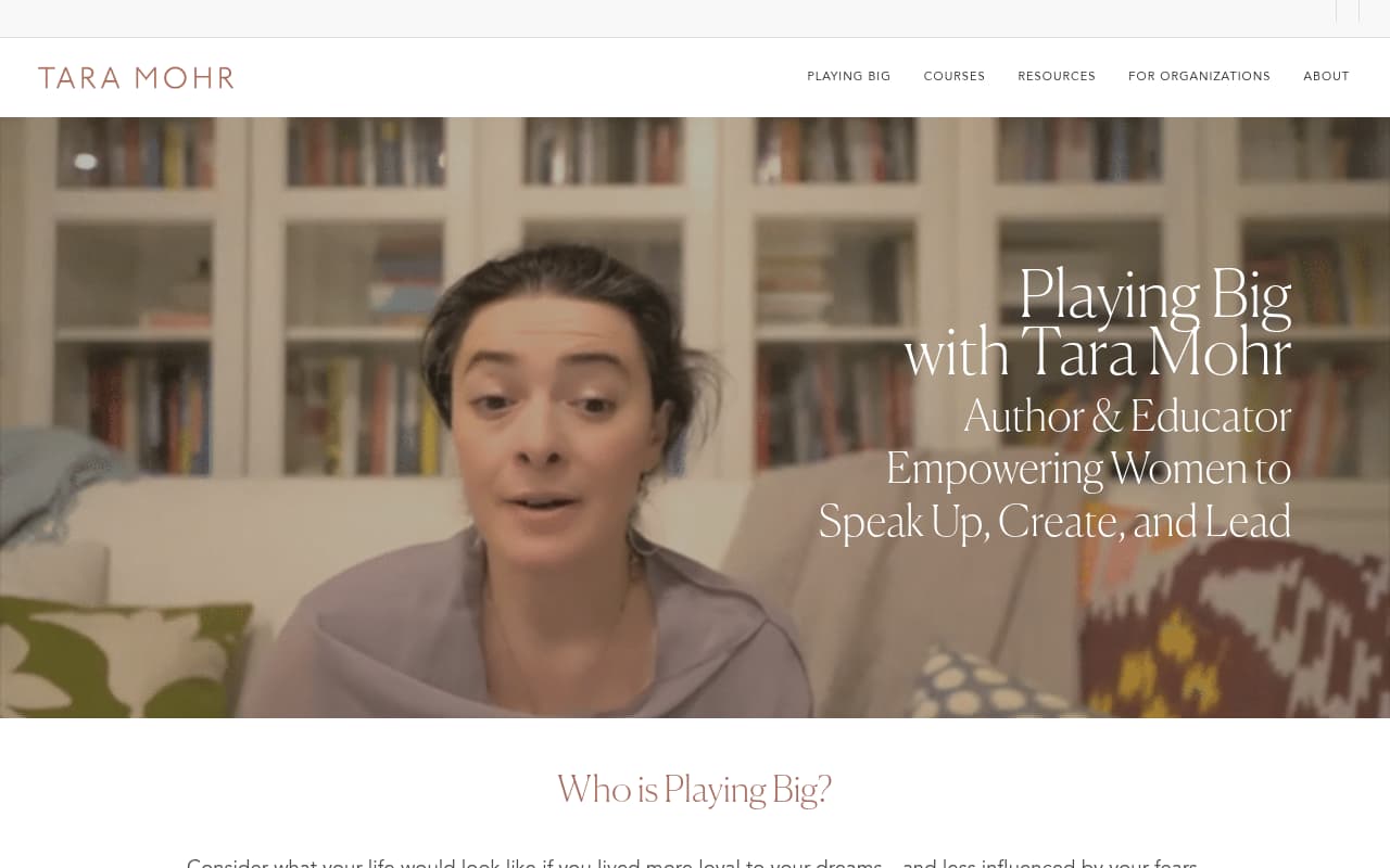 Tara Mohr website screenshot