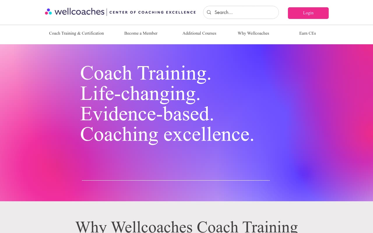 Wellcoaches website screenshot