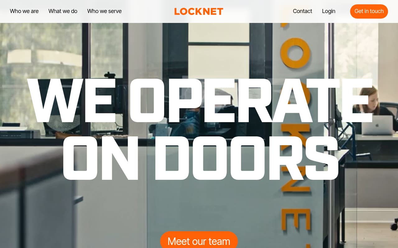 LockNet website screenshot