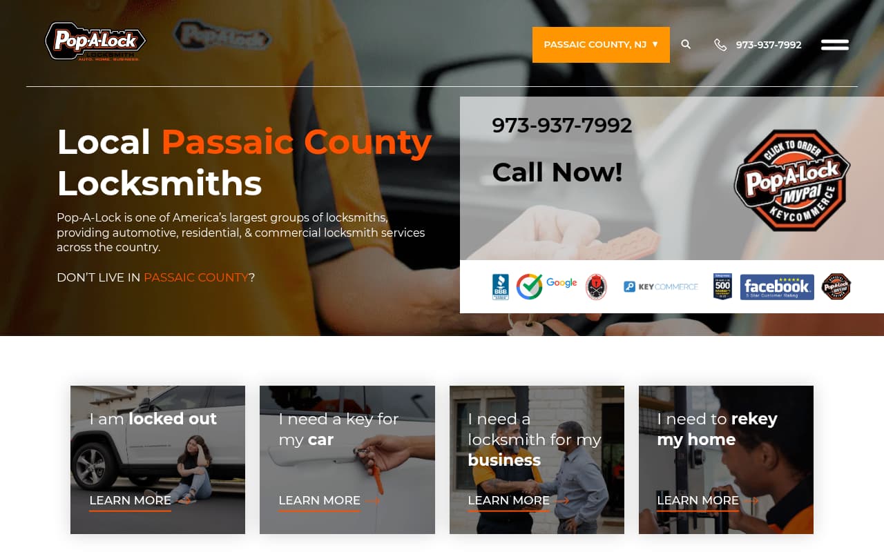 Pop-A-Lock website screenshot