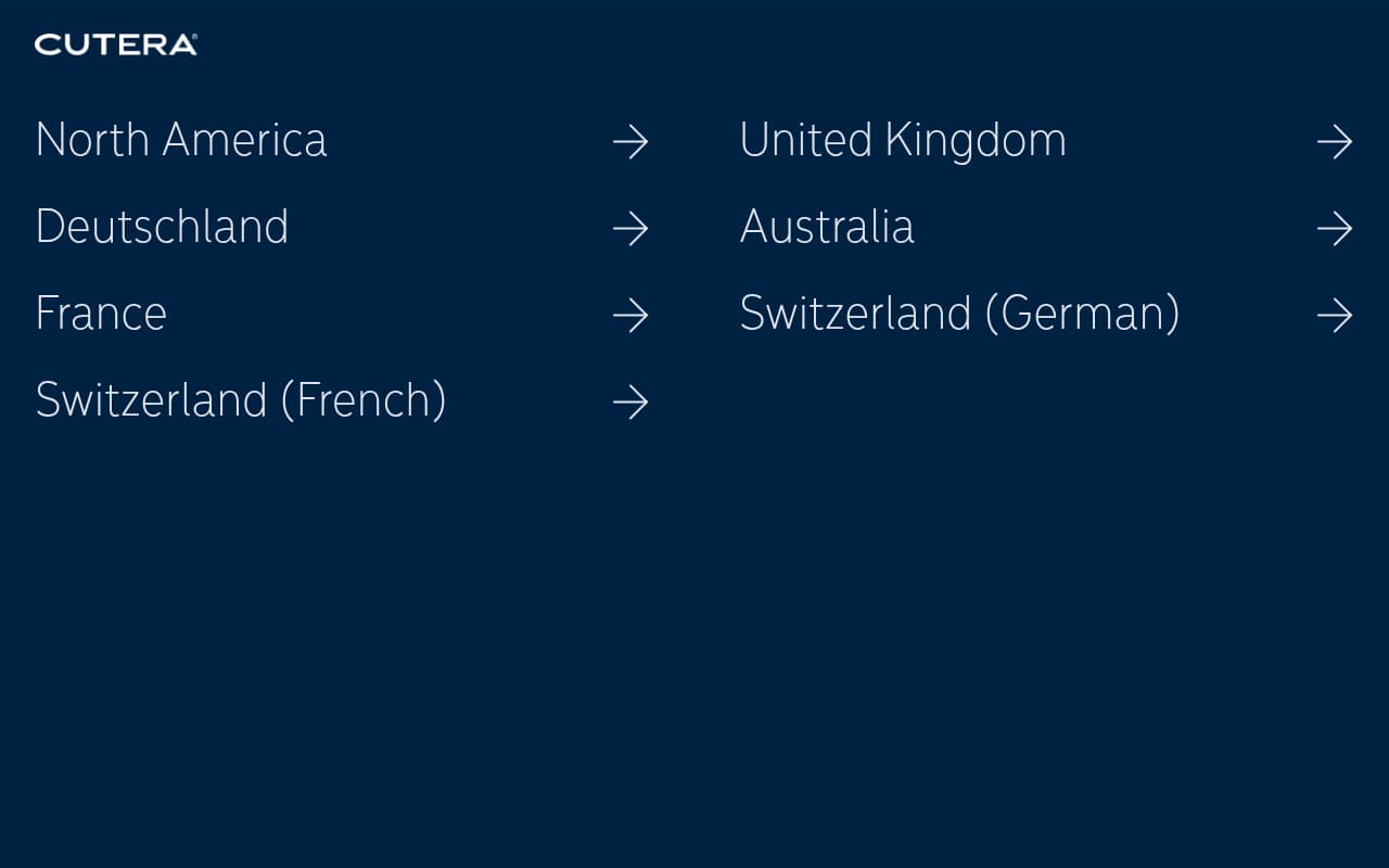 Cutera website screenshot