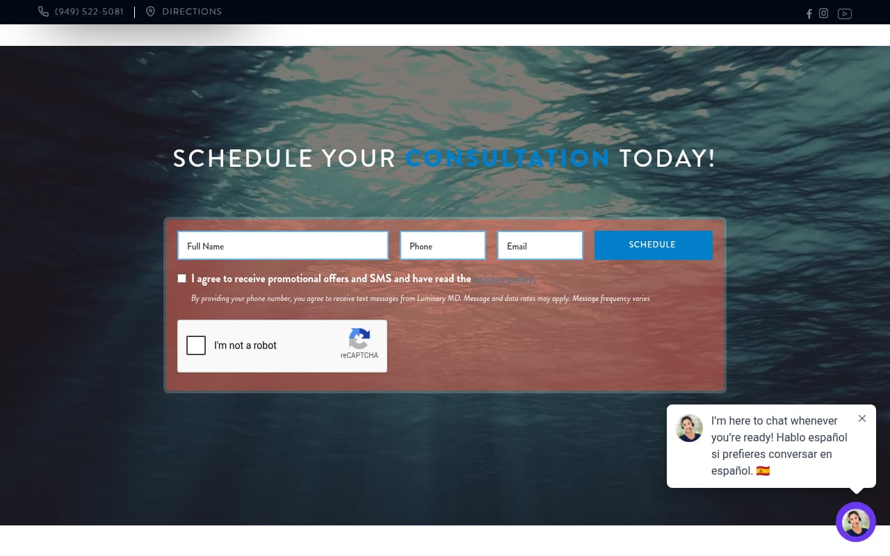 Luminary MD website screenshot