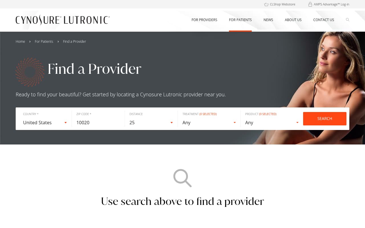 SculpSure website screenshot