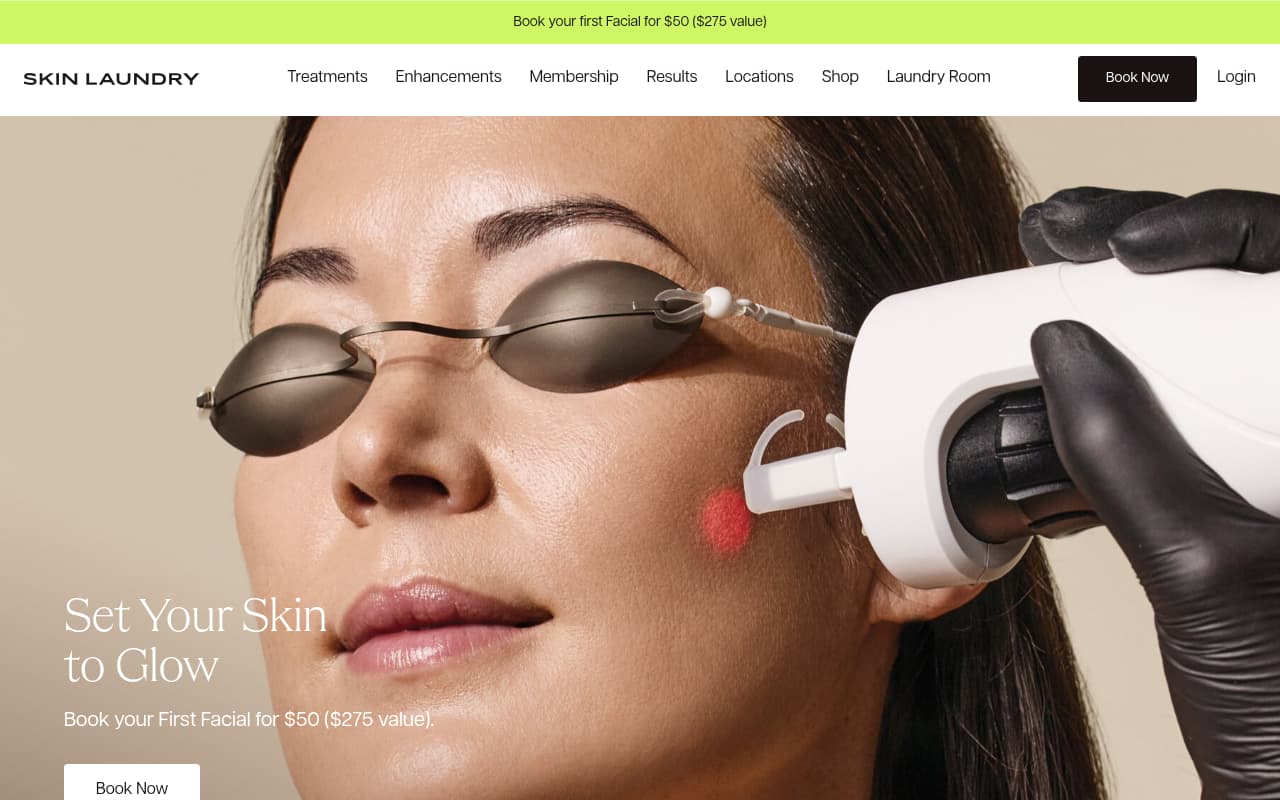 Skin Laundry website screenshot