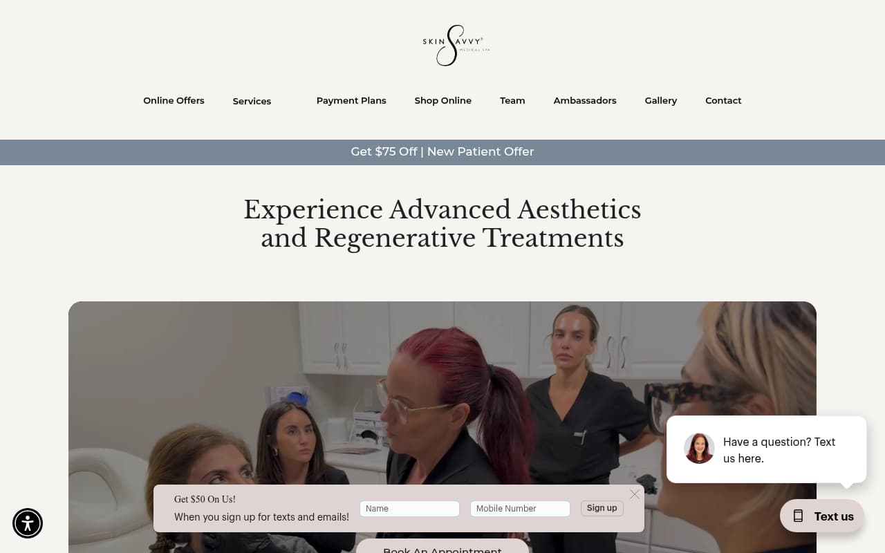 Skin Savvy website screenshot