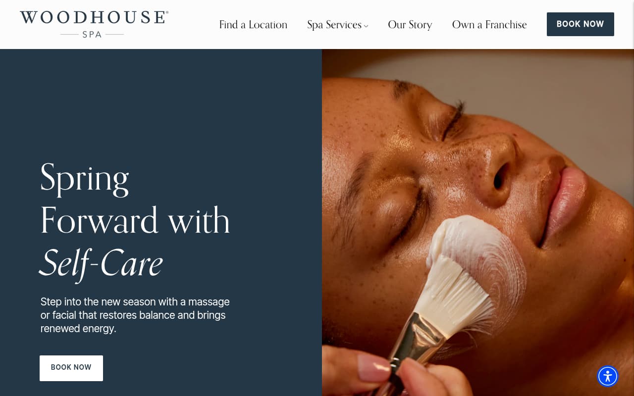 Woodhouse Spa website screenshot
