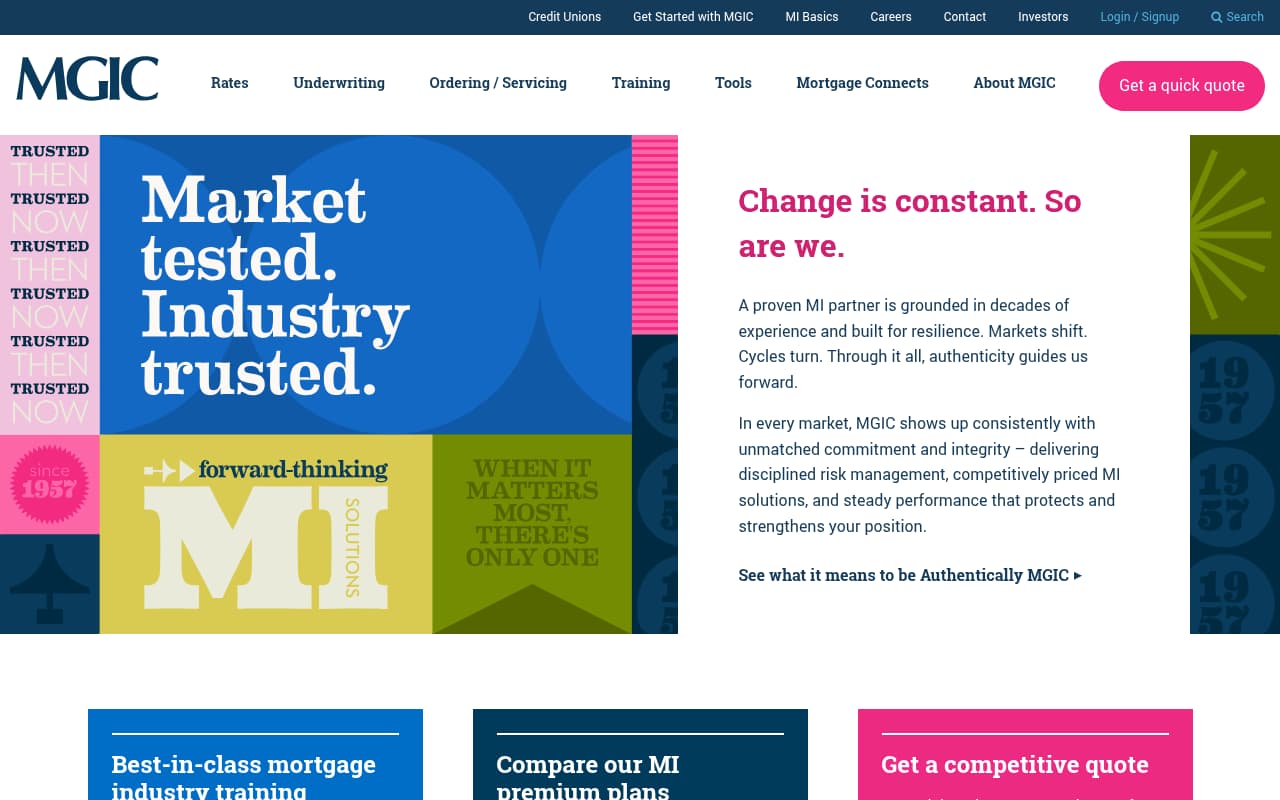 MGIC website screenshot