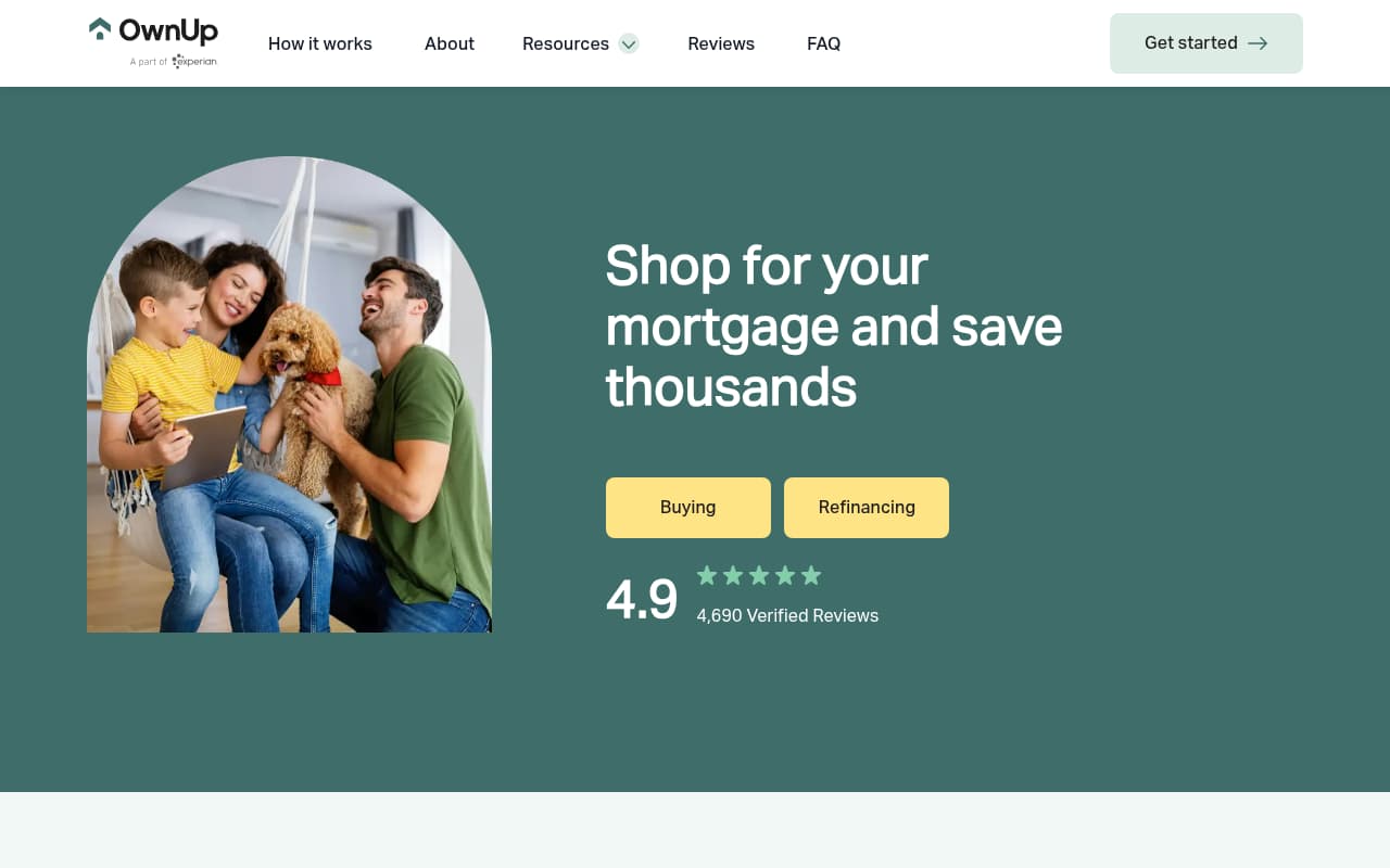 Own Up website screenshot