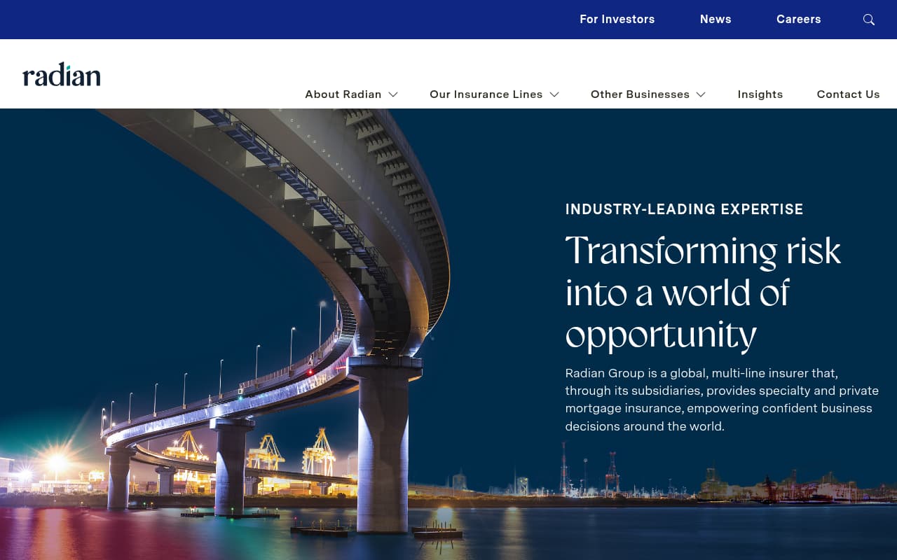 Radian Group website screenshot