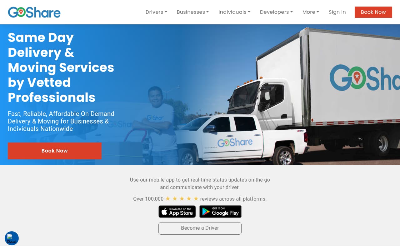 GoShare website screenshot