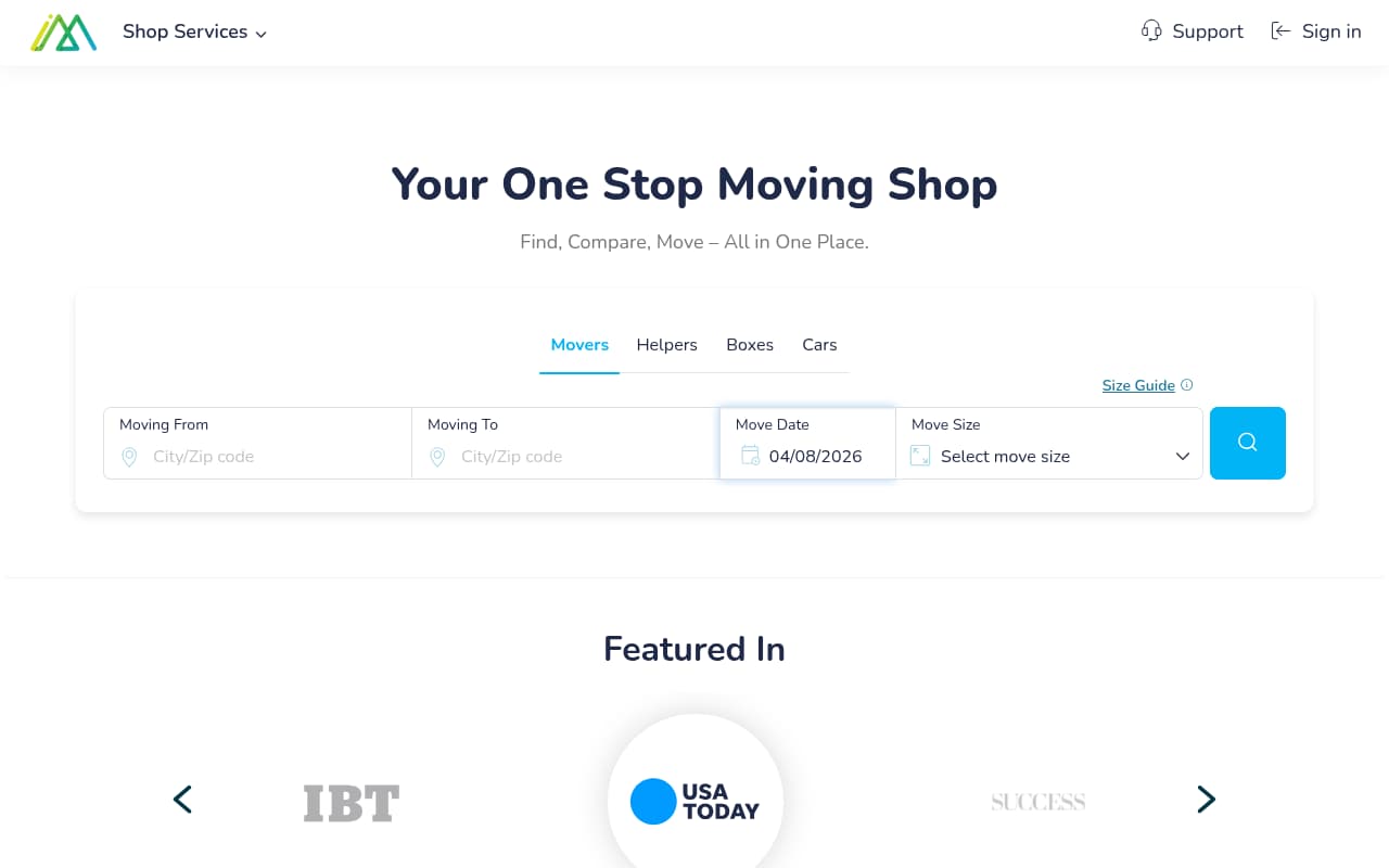 IMoving website screenshot