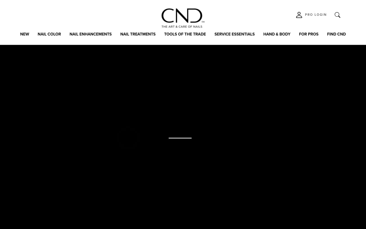 Creative Nail Design (CND) website screenshot