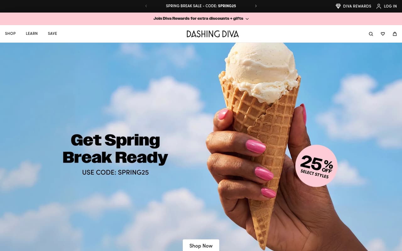 Dashing Diva website screenshot
