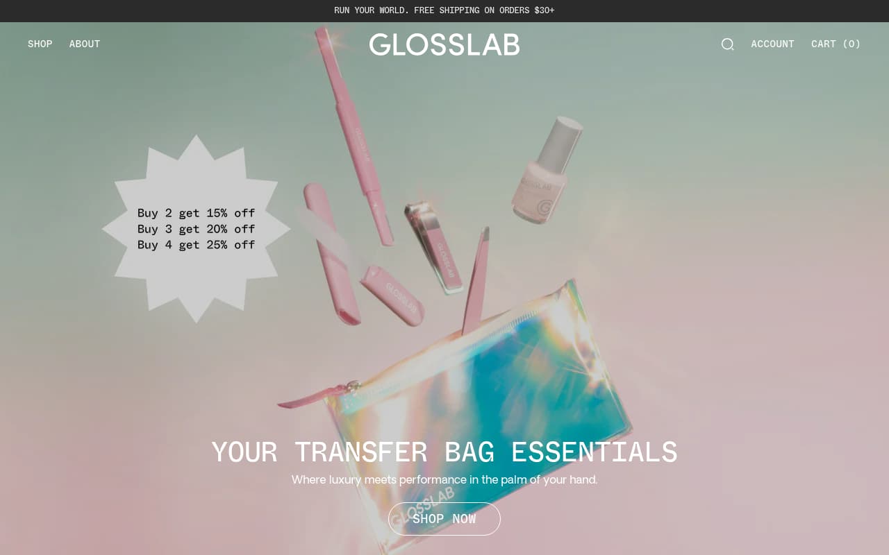 Glosslab website screenshot