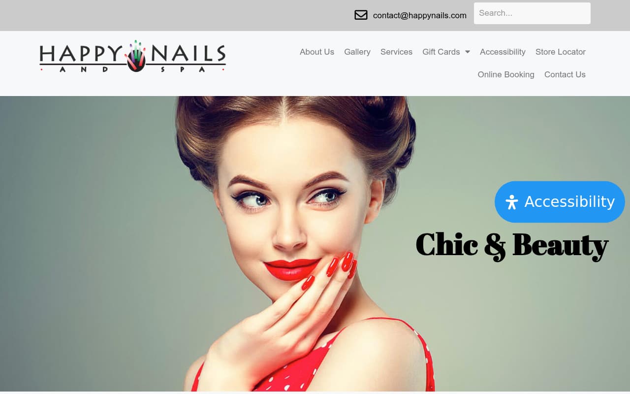 Happy Nails website screenshot