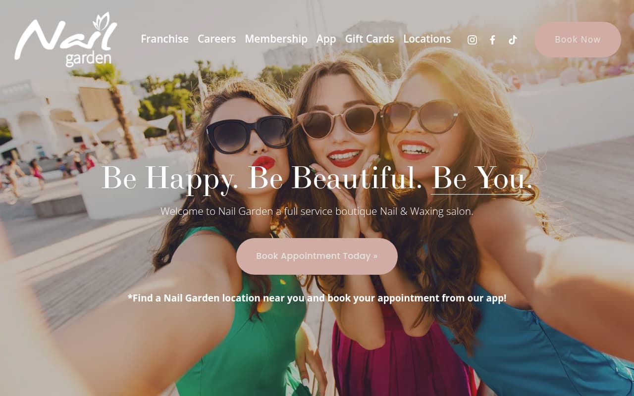 Nail Garden website screenshot