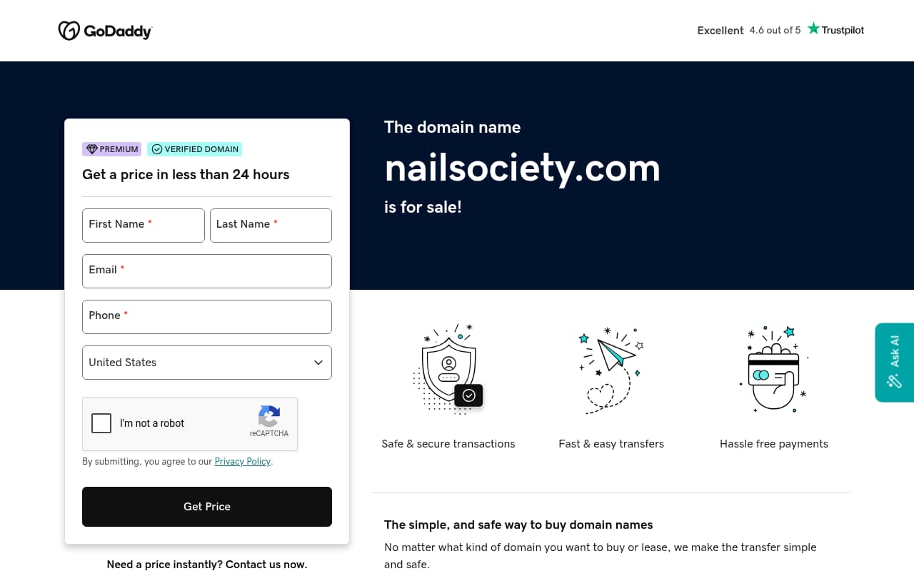 Nail Society website screenshot